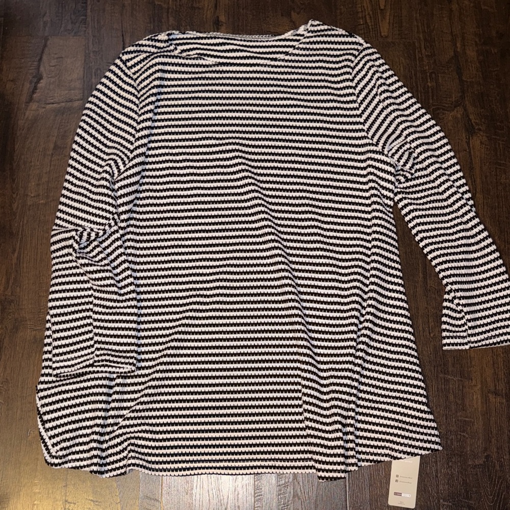 Black and White Striped Long Sleeve